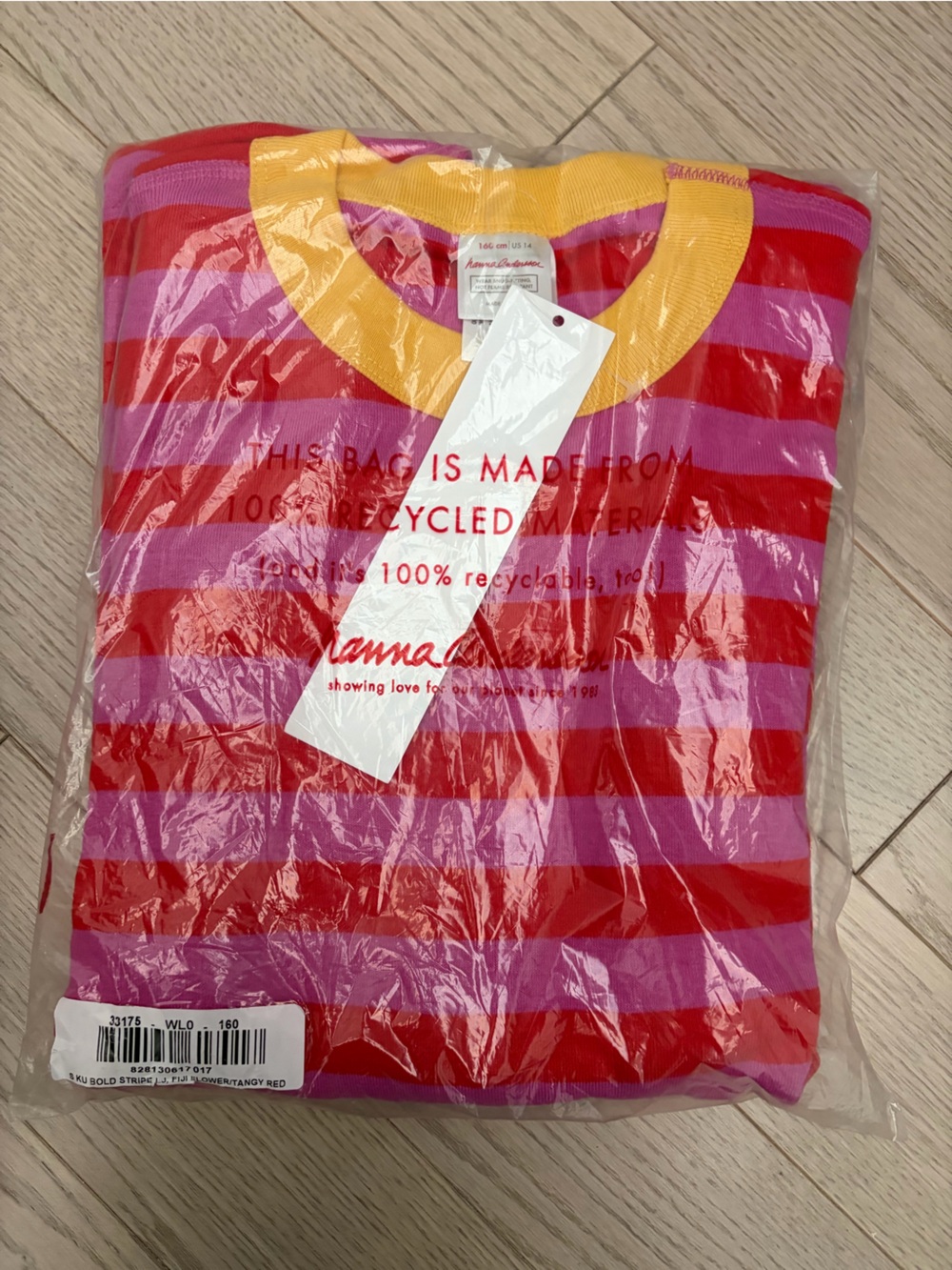 Hanna Andersson Kids Striped Pajama Set in Red & Pink